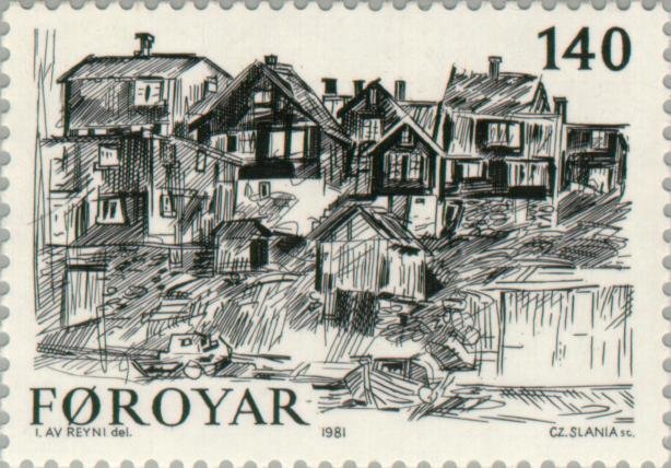 Tinganes in old town Tórshavn