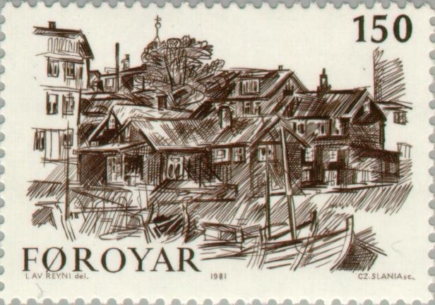 Tinganes in old town Tórshavn