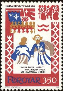 Stamp, Medieval ballads, Faroe Islands,  