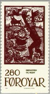 Stamp, Fairy tales, Faroe Islands,  , Culture, Fairy Tales, Cattle