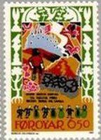 Stamp, Giant grants Peasant's wish, Faroe Islands,  