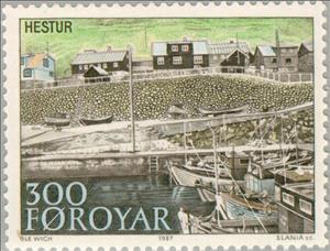 Stamp, Seaport, Faroe Islands,  , Landscapes