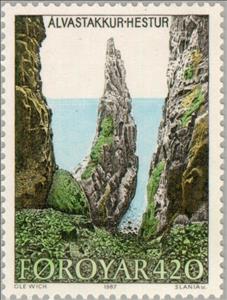 Stamp, Bird cliff, Faroe Islands,  , Landscapes