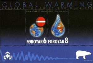 Souvenir Sheet, Global Warming, Faroe Islands,  