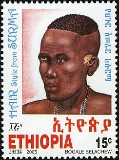 Stamp, Mankind (Ethnology), Ethiopia,  