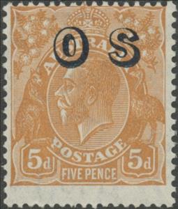 Stamp, Overprinted OS, Australia,  