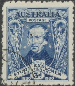 Stamp, Punctured OS, Australia,  