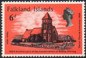 Stamp, Christ Church Cathedral, Falkland Islands,  , Churches - Cathedrals - Basilicas - Chapels
