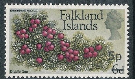 Stamp, Flower Definitive (Surcharged), Falkland Islands,  , Flowers