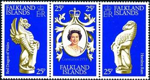 Se-tenant, 25th Anniversary of Coronation, Falkland Islands,  