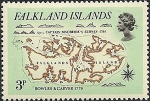 Map of Falklands Island