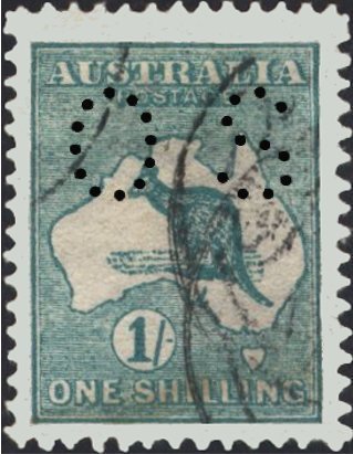 Kangaroo and Map, Perforated OS