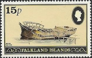 Stamp, Jhelum, 1870, Falkland Islands,  
