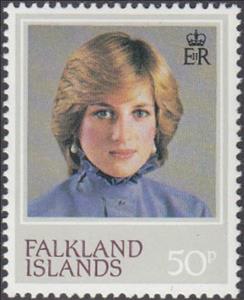 Stamp, Princess Diana, Falkland Islands,  , Royalty