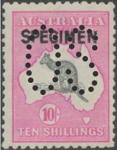 Kangaroo and Map, Perforated OS