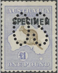Kangaroo and Map, Perforated OS