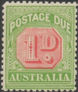 Stamp, Figure Bicolor, Australia,  