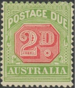 Stamp, Figure Bicolor, Australia,  