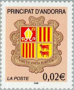 Stamp, Heraldry, Andorra, French Administration,  , Coats of Arms