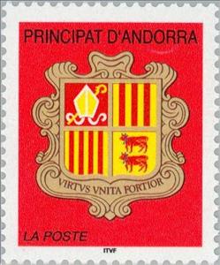 Stamp, Heraldry, Andorra, French Administration,  , Coats of Arms
