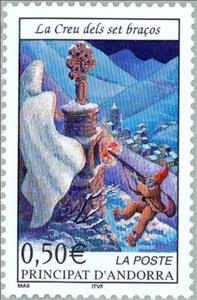 Stamp, Sages and Legends, Andorra, French Administration,  , Legends