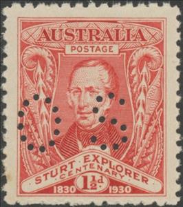 Stamp, Punctured OS, Australia,  