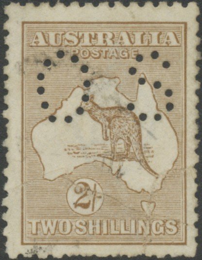 Kangaroo and Map, Perforated OS