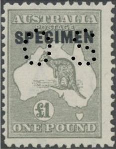 Stamp, Kangaroo and Map, Perforated OS, Australia,  , Mammals, Kangaroos, Animals (Fauna)