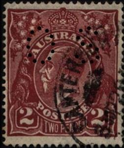Stamp, Punctured OS, Australia,  , Kings