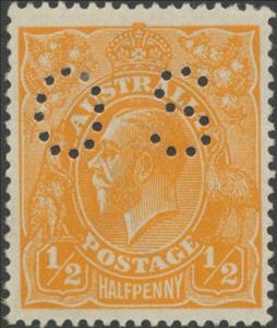 Stamp, Punctured OS, Australia,  