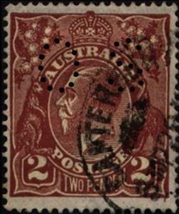 Stamp, Punctured OS, Australia,  , Kings