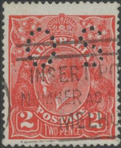 Stamp, Punctured OS, Australia,  
