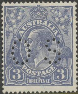 Stamp, Punctured OS, Australia,  