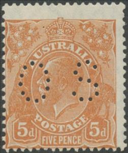 Stamp, Punctured OS, Australia,  