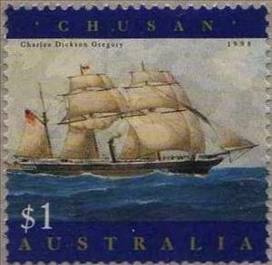 Stamp, Chusan I, Australia,  , Ships