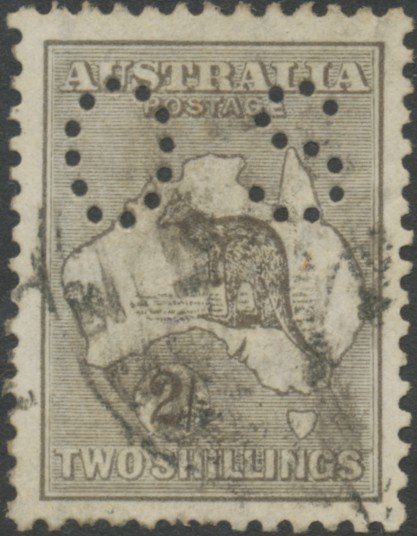 Kangaroo and Map, Perforated OS