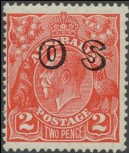 Stamp, Overprinted OS, Australia,  , Kings