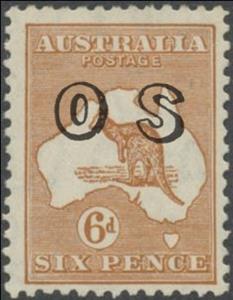 Stamp, Kangaroo and Map, Overprinted OS, Australia,  , Maps, Mammals, Animals (Fauna)