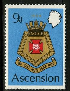 Stamp, HMS Carlisle, Ascension Island,  , Coats of Arms