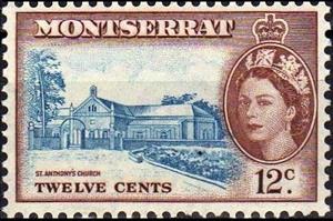Stamp, Government house, Montserrat,  