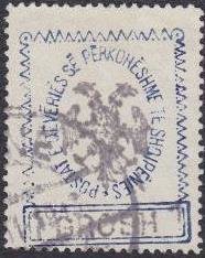 Stamp, Handstamp with subsequent Eagle Impression, Albania,  