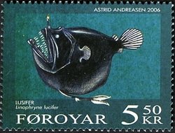 Stamp, (Linophryne lucifera), Faroe Islands,  