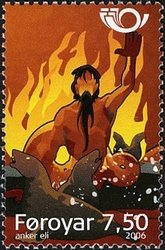 Stamp, NORDEN: Nordic mythology (II), Faroe Islands,  , Norden