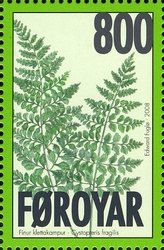 Stamp, Ferns, Faroe Islands,  , Plants (Flora)