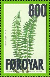 Stamp, Ferns, Faroe Islands,  , Plants (Flora)