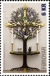 Stamp, Altarpieces, Faroe Islands,  