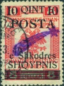 Stamp, Revenues of the Austrian Administration with Eagle drawing a, Albania,  