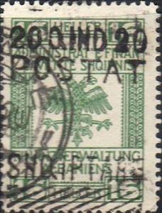 Stamp, Revenues of the Austrian Administration with black or purple, Albania,  