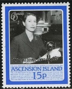 Stamp, Overprinted, Ascension Island,  , Royalty