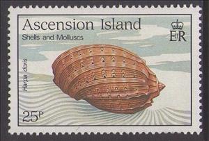 Stamp, Rosy Harp (Harpa doris), Ascension Island,  , Shells